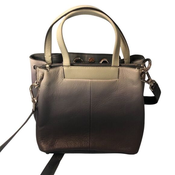 Cole Haan Women's Mini Bucket Bag Black Leather Drawstring Casual Ombré - Picture 2 of 3